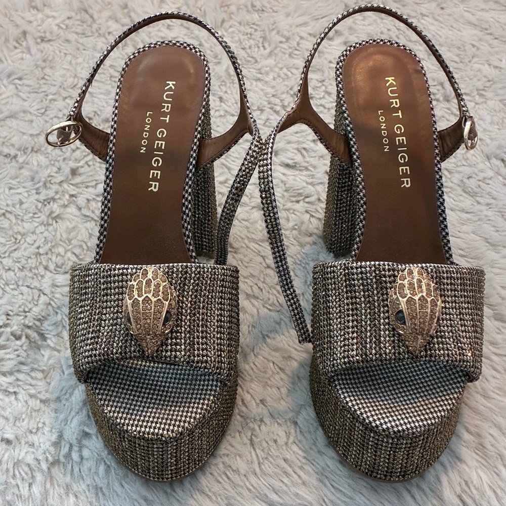 Kurt Geiger Tan Heels with Adjustable Slingback